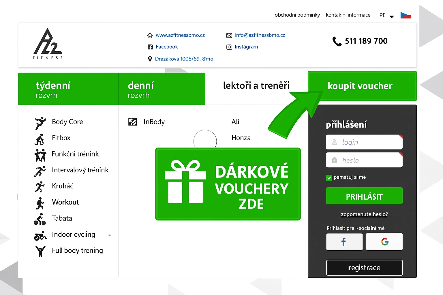 Dárkový voucher AZ FITNESS